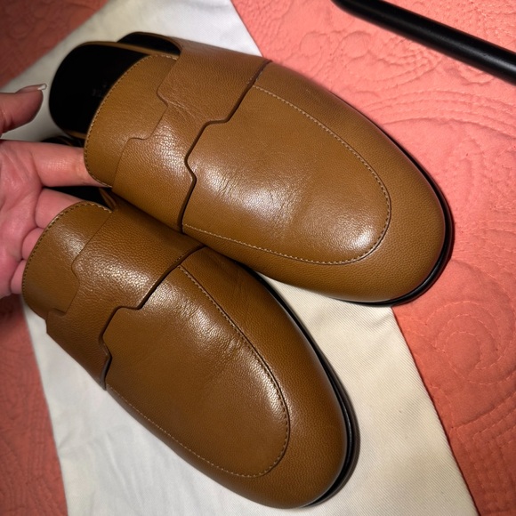 Womens Hermes Elegant Tan Leather 
CATENA MULES size 11 main image 4